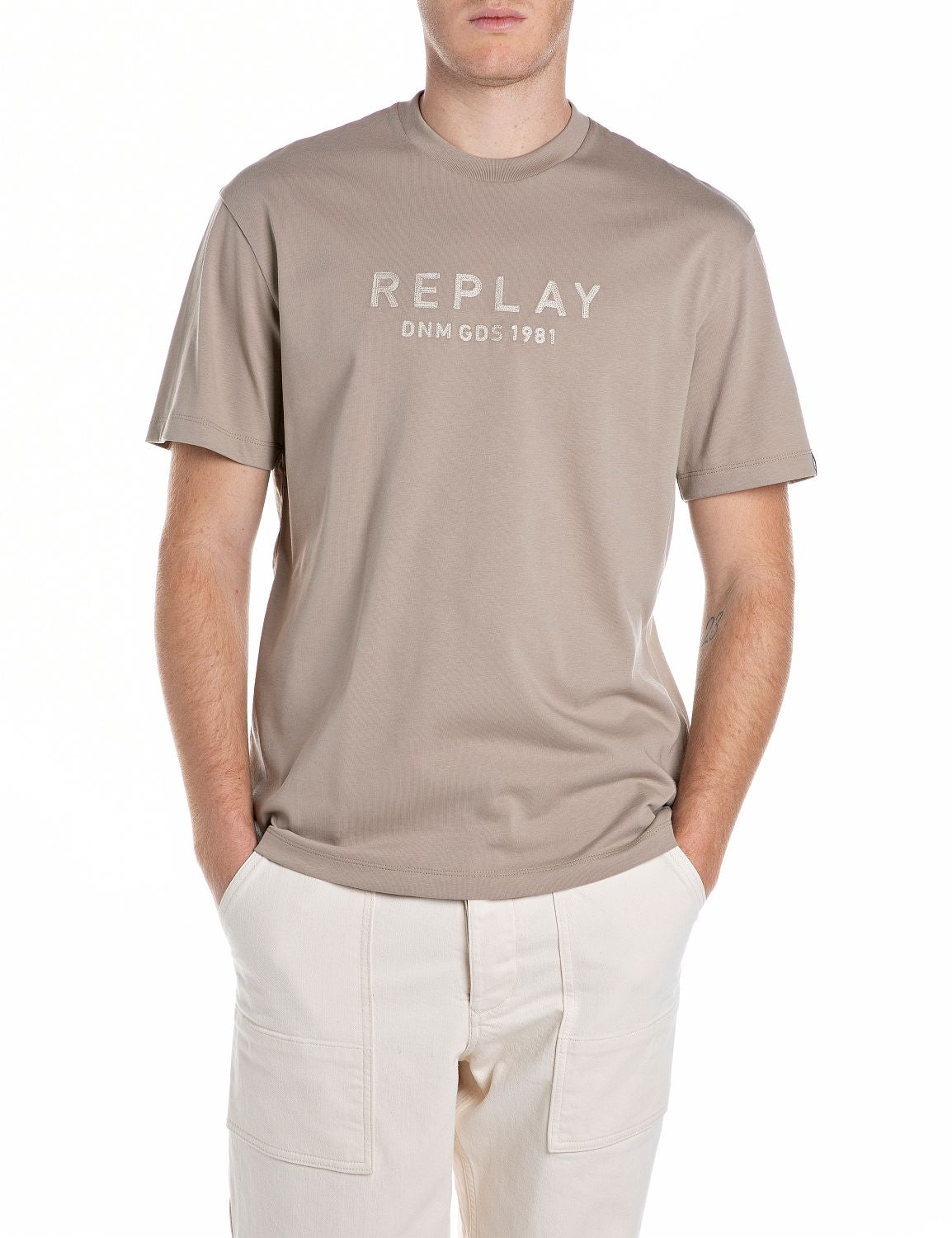 Replay Dnm Gds 1981 Men's Comfortable Cotton Casual Graphic T-Shirt