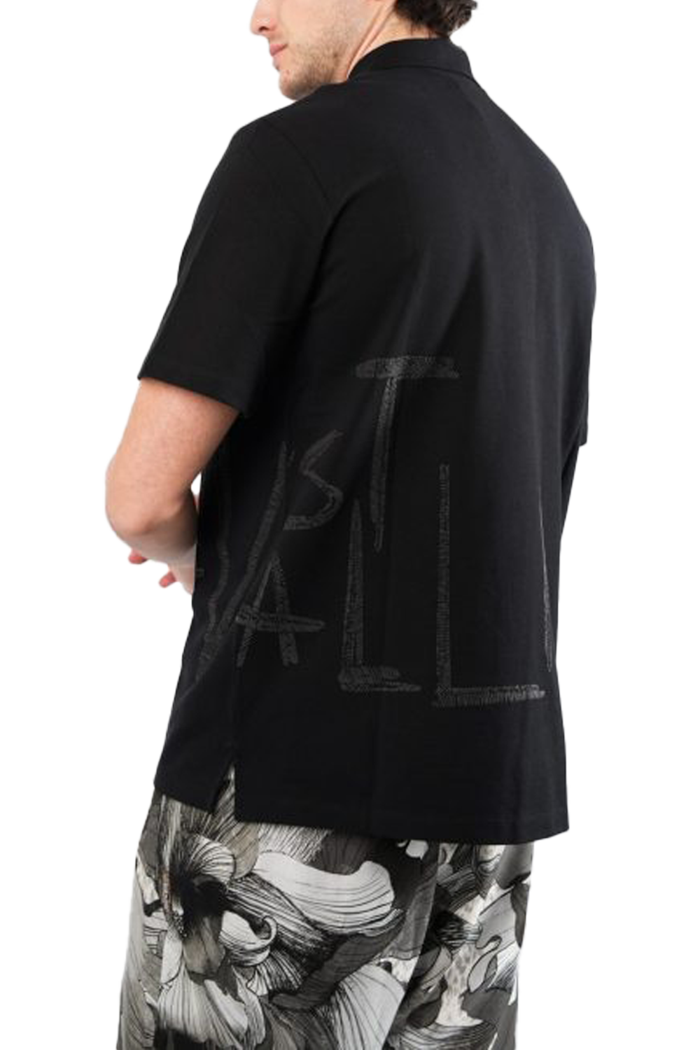 Just Cavalli R Logo Injection Polo: Premium Black Golf Shirt for Men