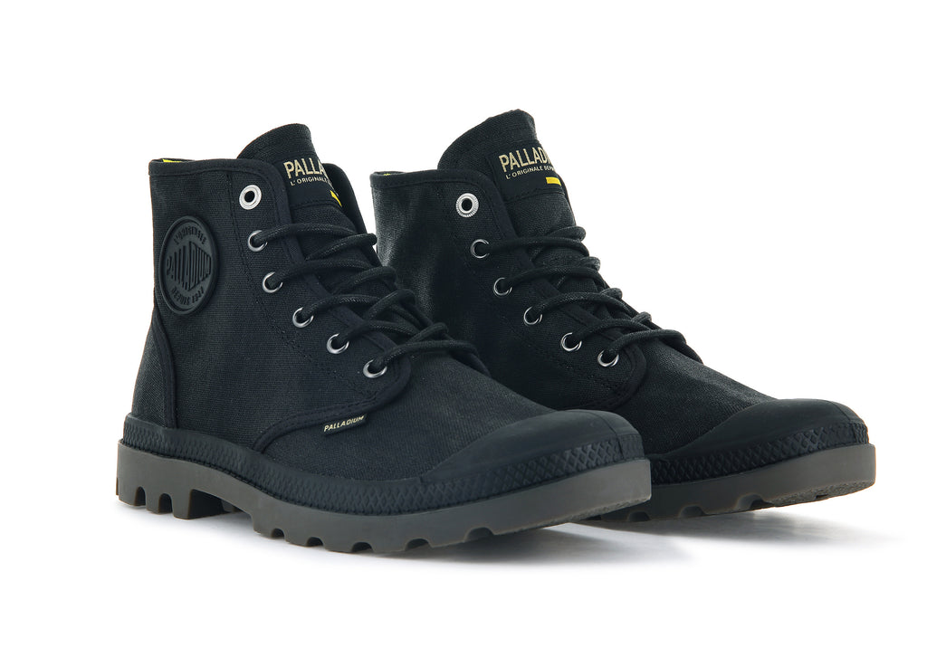Palladium Pampa Hi-Wax Classic Black Canvas High-Top Boots for Men