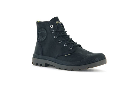 Palladium Pampa Hi-Wax Classic Black Canvas High-Top Boots for Men