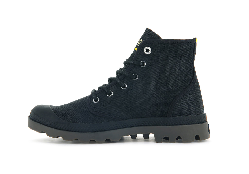 Palladium Pampa Hi-Wax Classic Black Canvas High-Top Boots for Men