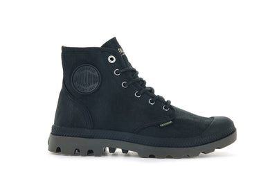 Palladium Pampa Hi-Wax Classic Black Canvas High-Top Boots for Men