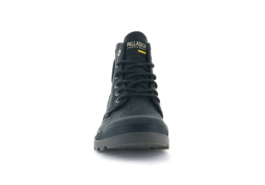 Palladium Pampa Hi-Wax Classic Black Canvas High-Top Boots for Men