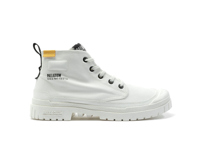 Palladium SP20 Hi-Tech White Durable Canvas Boots for Men and Women