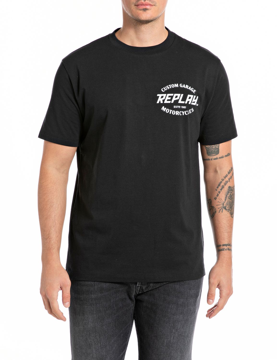 Replay Men's Custom Garage Tee: Rev Up Your Style with Comfort