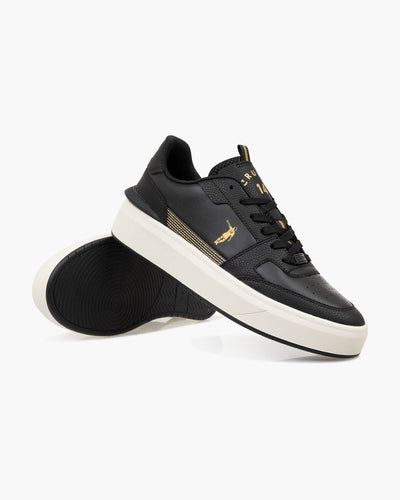 Cruyff Endorsed Tennis Sneaker: Stylish Black & White Performance Footwear