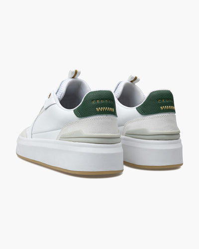 Premium White Leather Tennis Sneakers with Gold Accents and Cushioned Insole