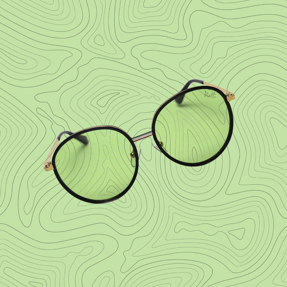 Vialli Don Spiaci C3 Green Sunglasses: Stylish Eye Protection with UV400