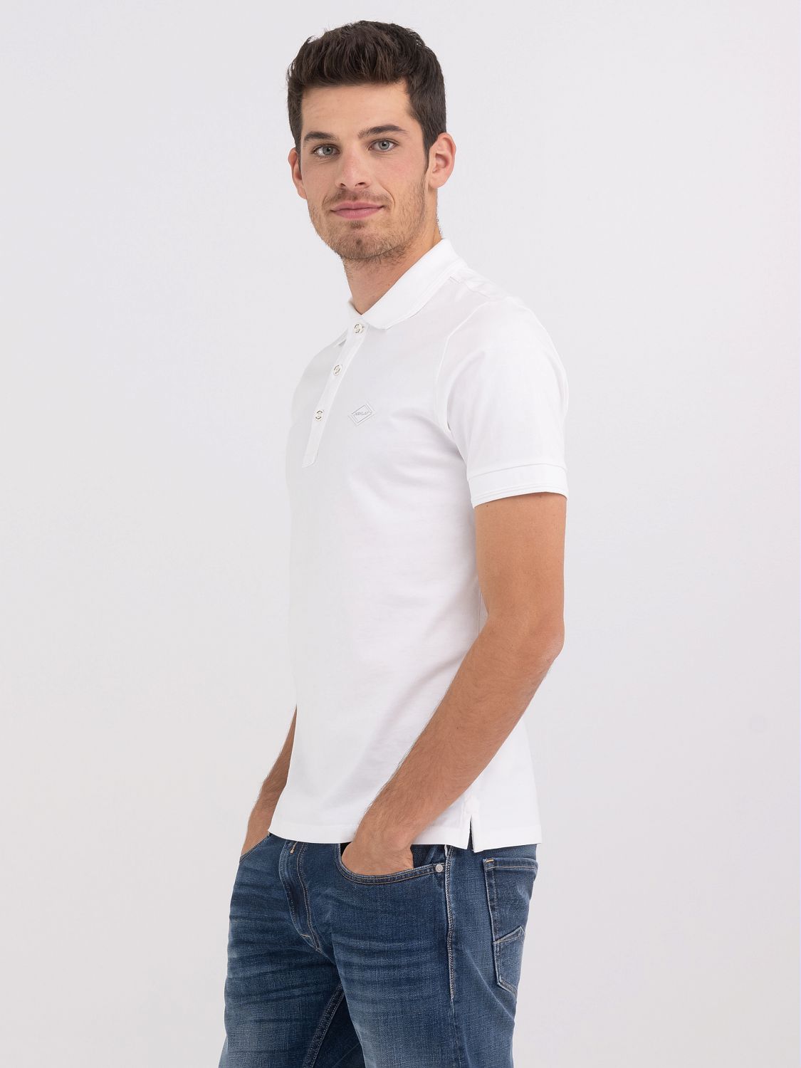 Replay Men's Classic White Polo Shirt: Premium Comfort, Stylish Everyday Wear