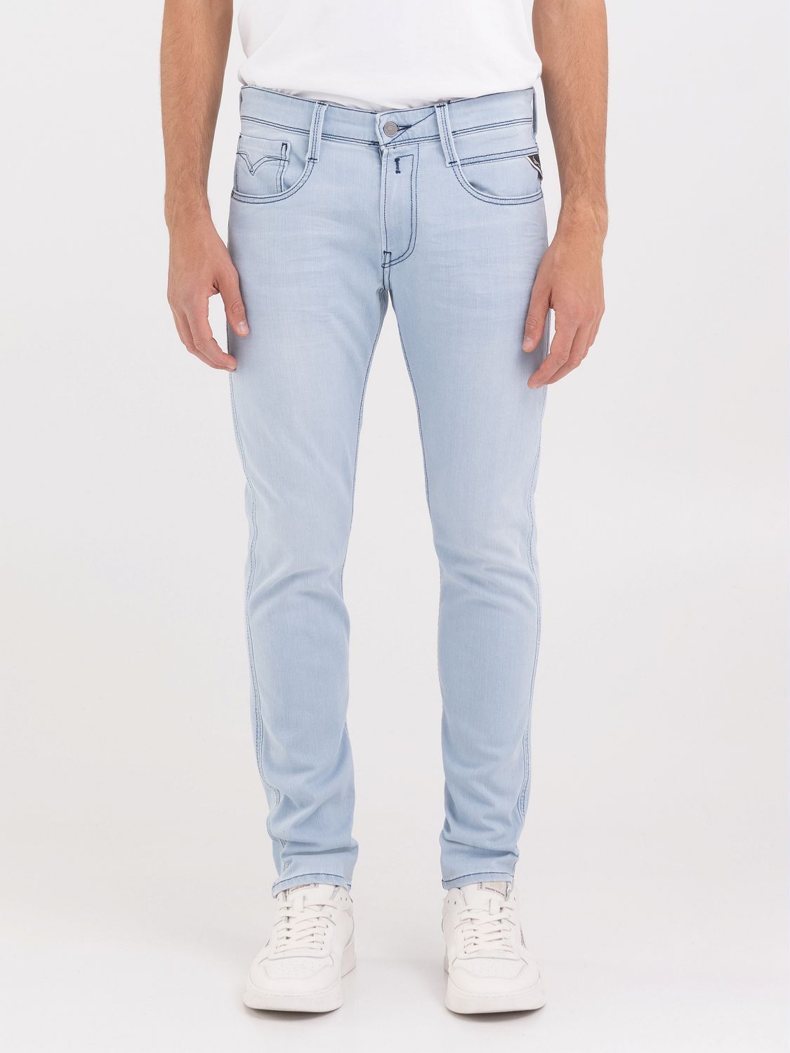 Replay M914Y Blue Slim Fit Stretch Denim Jeans for Men