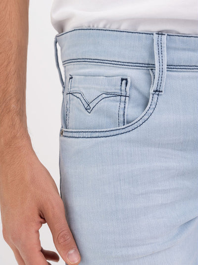 Replay M914Y Blue Slim Fit Stretch Denim Jeans for Men