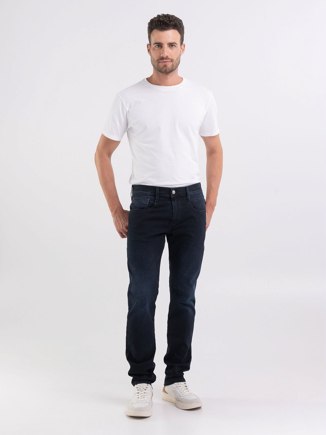 Replay Men's Navy M914 661 Y90 Slim Fit Jeans Premium Denim