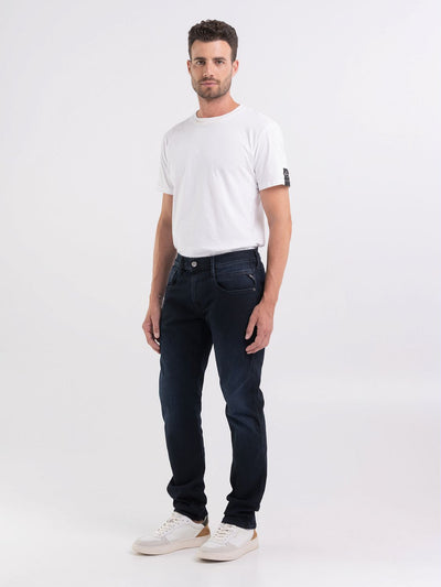 Replay Men's Navy M914 661 Y90 Slim Fit Jeans Premium Denim