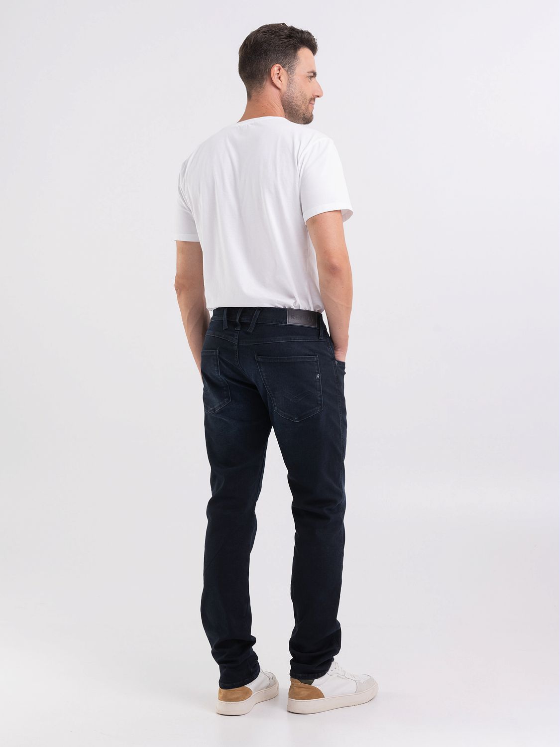 Replay Men's Navy M914 661 Y90 Slim Fit Jeans Premium Denim