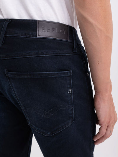 Replay Men's Navy M914 661 Y90 Slim Fit Jeans Premium Denim