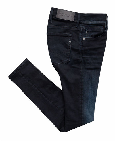 Replay Men's Navy M914 661 Y90 Slim Fit Jeans Premium Denim