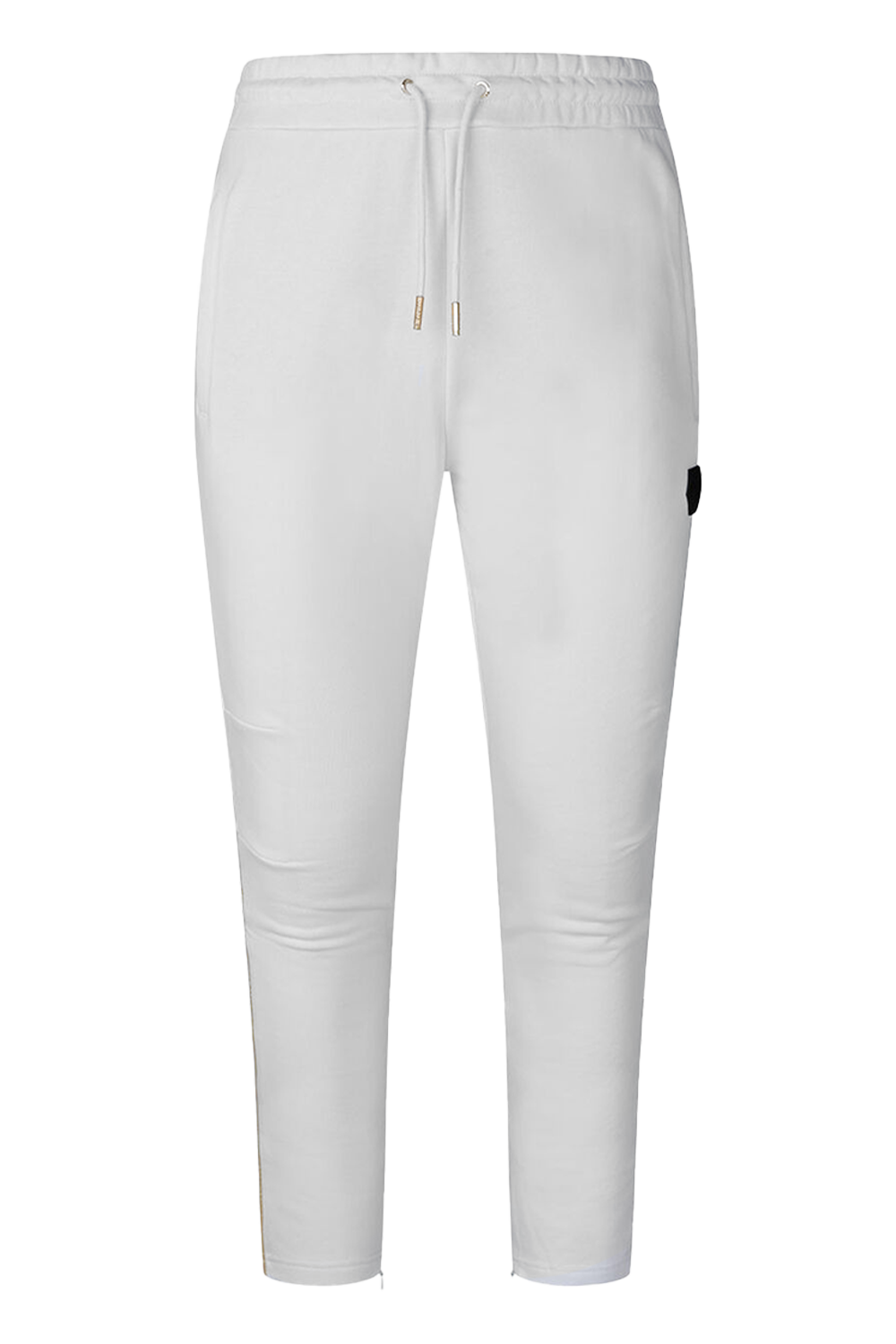 Cruyff Thetor White Gold Men's Track Pants with Zipper Cuffs