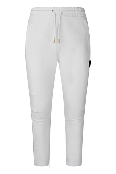 Cruyff Thetor White Gold Men's Track Pants with Zipper Cuffs