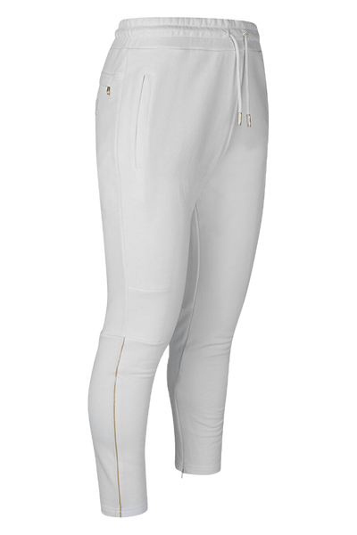 Cruyff Thetor White Gold Men's Track Pants with Zipper Cuffs