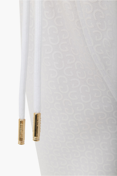 Cruyff Refero Track Pants: White Gold Edition with Zip Pockets and Drawstrings