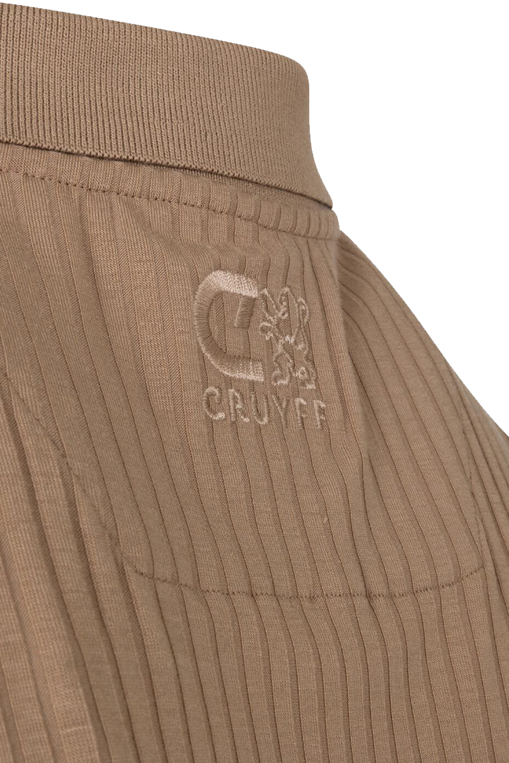 Cruyff Toresso Golfer: Stylish Sand Gold Short Sleeve Zip-Up Polo Shirt