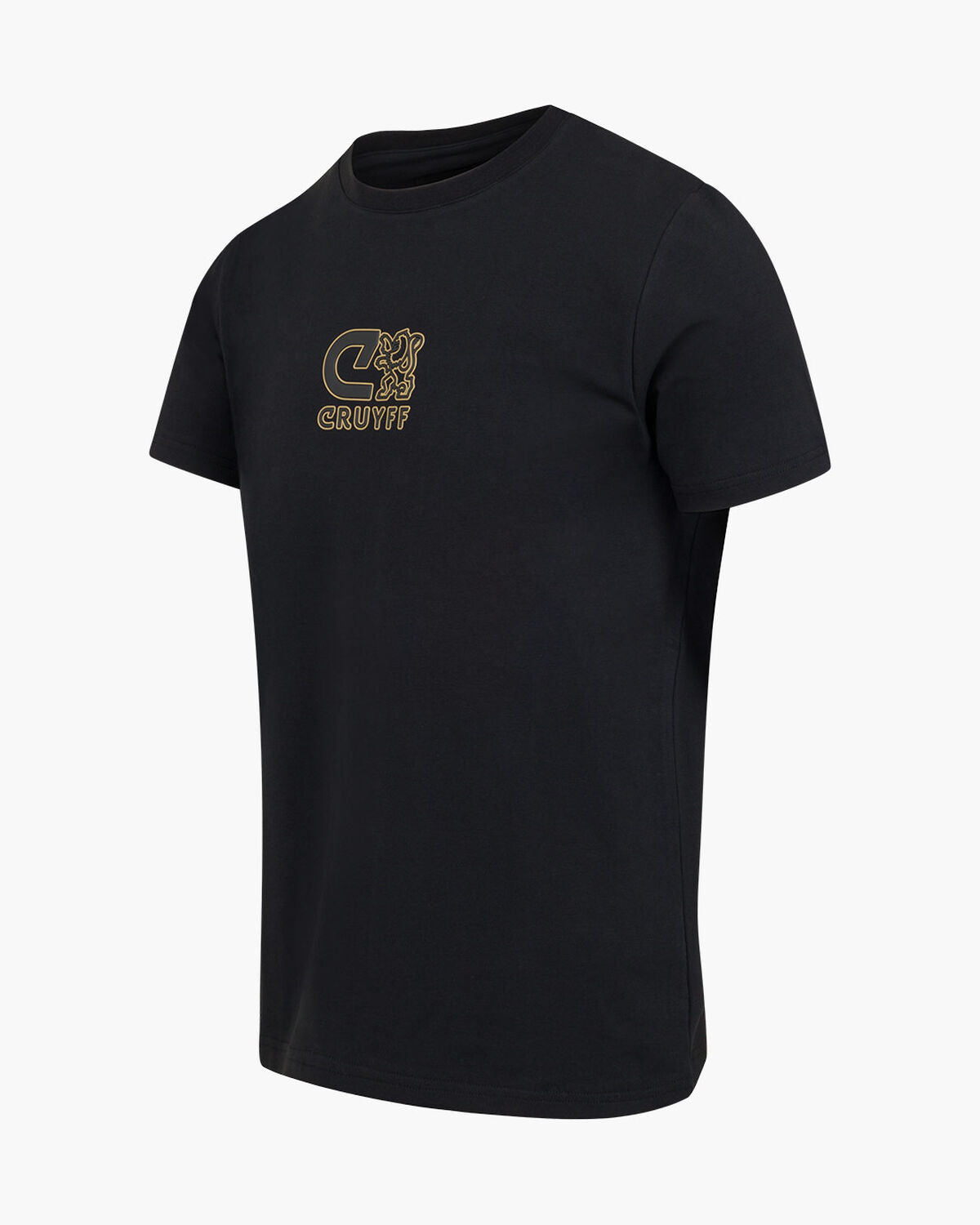 Cruyff C-Lion Outlined Graphic T-Shirt: Bold Black and Gold Design