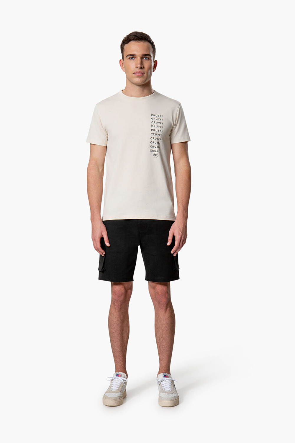 Cruyff Cream Creditos T-Shirt: Stylish, Bold Branding, Comfortable Fit, Durable Wardrobe Staple