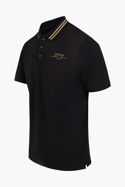 Cruyff Gudad Golfer: Stylish Breathable Lightweight Black Polo Shirt for Men