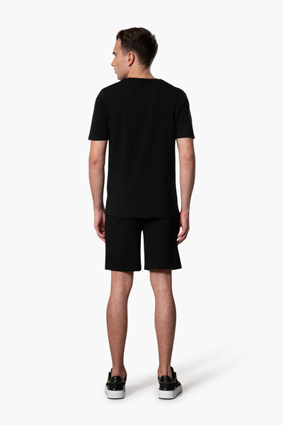 Cruyff Badge T-Shirt: Black Gold, Premium Cotton Blend, Stylish Comfort Tee