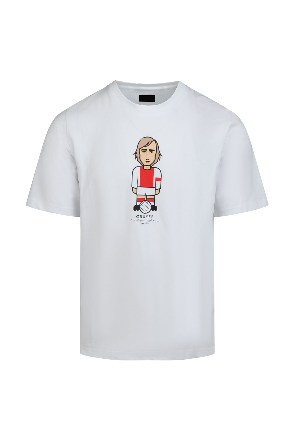 Cruyff Avatar White T-Shirt: Soft Stretch Cotton Blend for Sporty Style