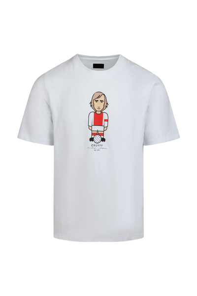Cruyff Avatar White T-Shirt: Soft Stretch Cotton Blend for Sporty Style