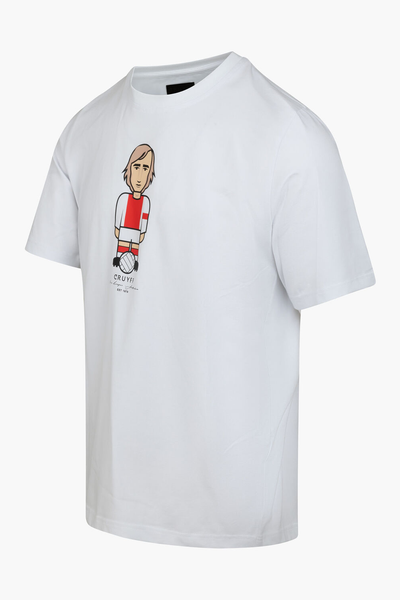 Cruyff Avatar White T-Shirt: Soft Stretch Cotton Blend for Sporty Style