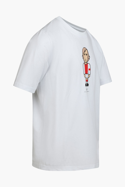 Cruyff Avatar White T-Shirt: Soft Stretch Cotton Blend for Sporty Style