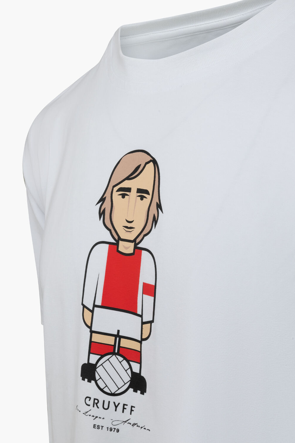 Cruyff Avatar White T-Shirt: Soft Stretch Cotton Blend for Sporty Style