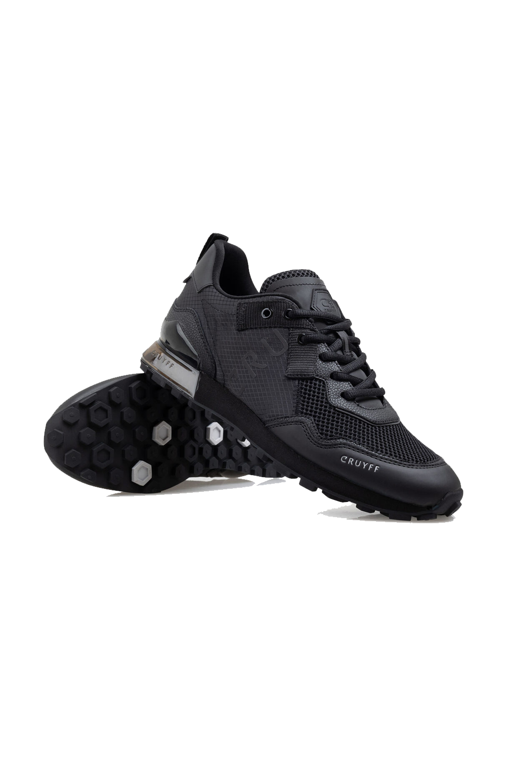 Cruyff Superbia Black Sneaker: Reflective Ripstop Mesh, Comfortable, Stylish, Durable