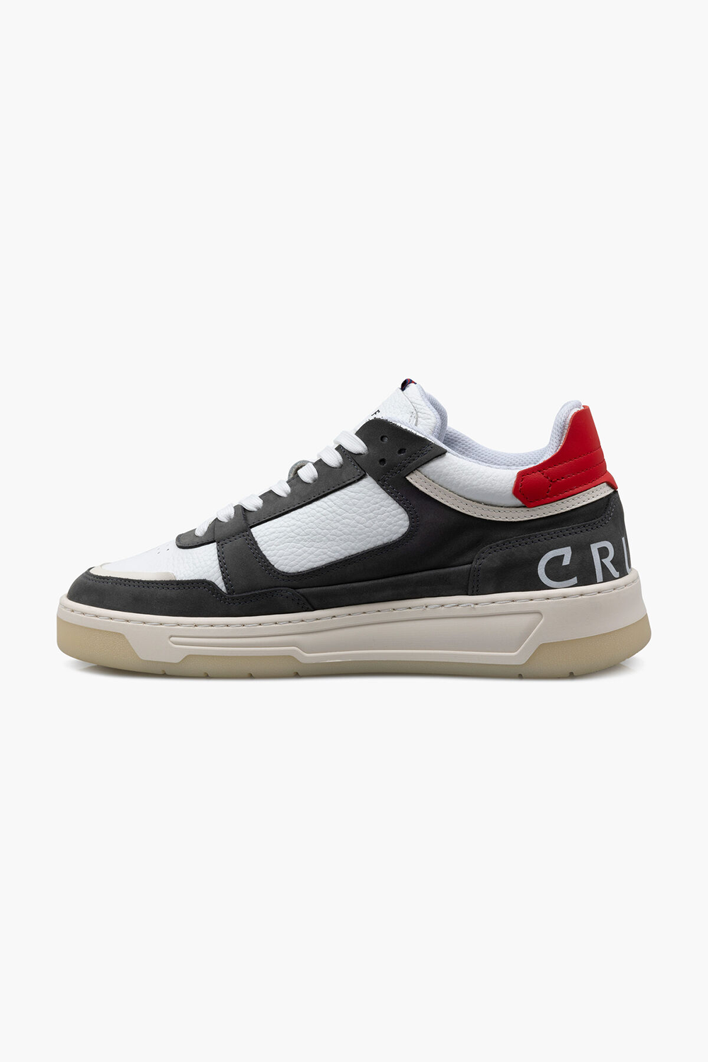 Cruyff Nemes Mid Sneaker: Stylish Black & Red Design, Branded Lace-Up Closure