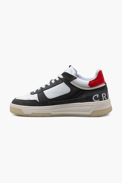 Cruyff Nemes Mid Sneaker: Stylish Black & Red Design, Branded Lace-Up Closure