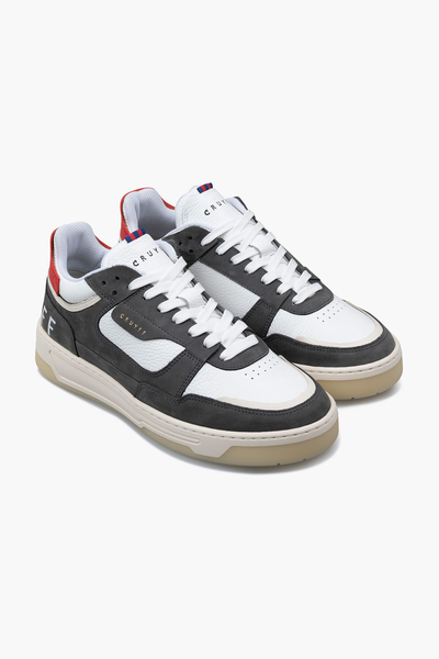 Cruyff Nemes Mid Sneaker: Stylish Black & Red Design, Branded Lace-Up Closure