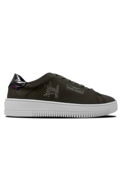 Cruyff Joan Sneaker: Stylish Low-Cut Olive Suede Lace-Up for Men