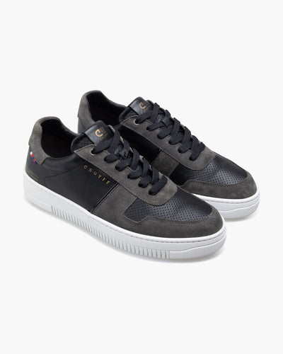 Cruyff Libero Black Perforated Suede Sneaker: Stylish Low-Cut Comfort Footwear for Men