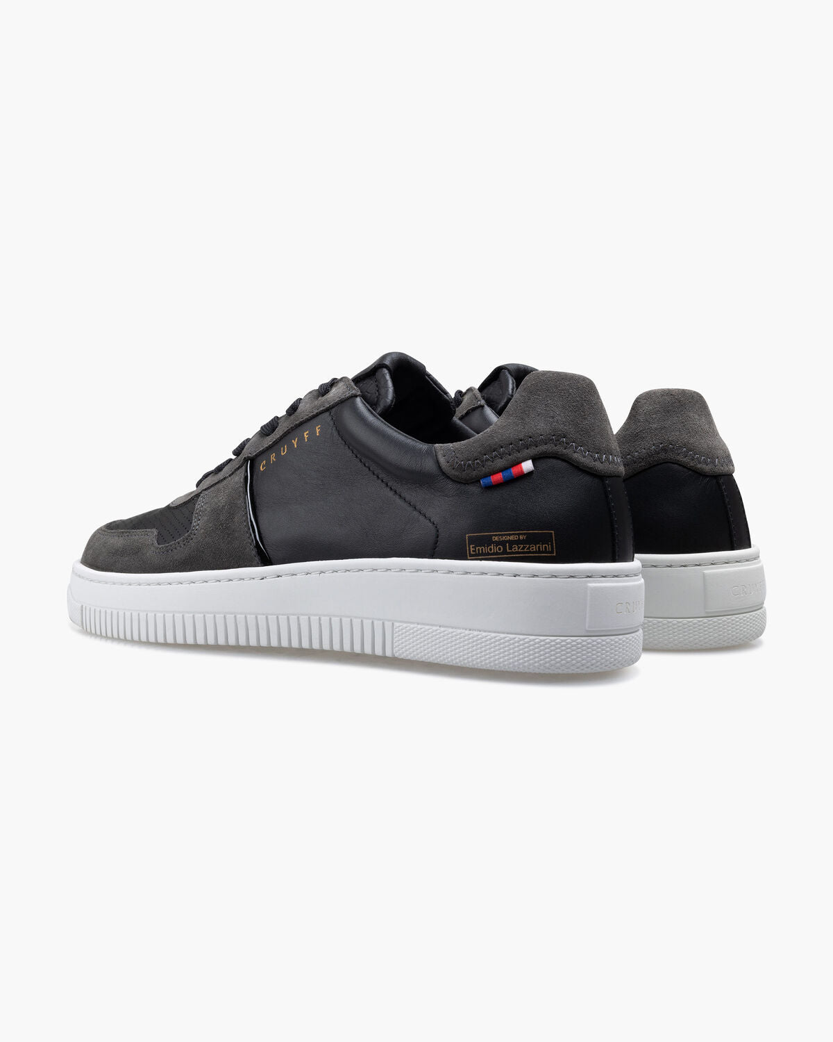 Cruyff Libero Black Perforated Suede Sneaker: Stylish Low-Cut Comfort Footwear for Men