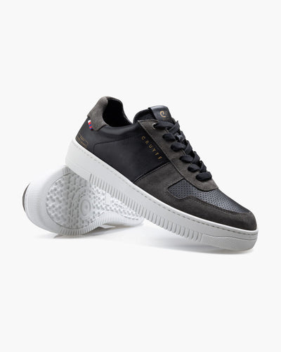 Cruyff Libero Black Perforated Suede Sneaker: Stylish Low-Cut Comfort Footwear for Men