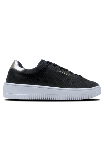 Cruyff Joan Sneaker: Stylish Black and White Low-Cut Lace-Up Comfort