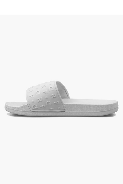 Cruyff CRF Slide 100 White Embossed Comfort Summer Sandal for Men
