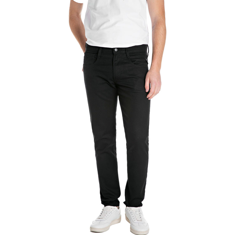 Replay Anbass Men's Slim Fit Dark Wash Denim Jeans for Everyday Wear
