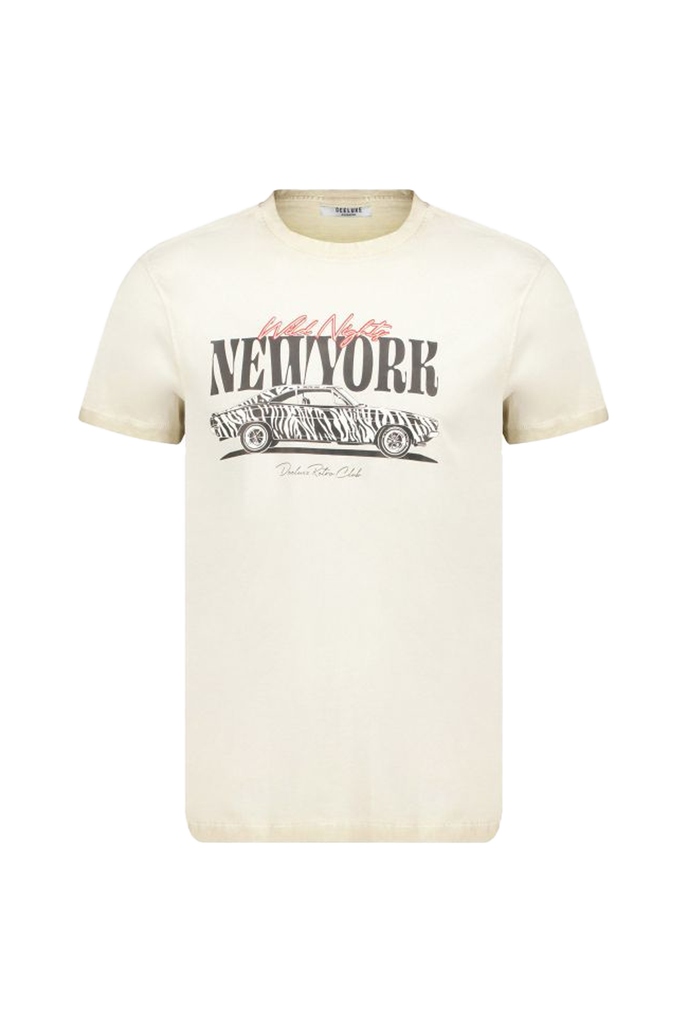 Deeluxe Arlington Wild Nights New York Men's Beige Cotton Jersey T-Shirt