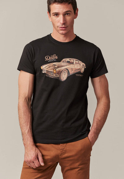 Deeluxe Arizona Short Sleeve Black Cotton T-Shirt for Men