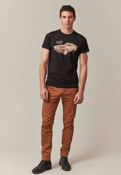 Deeluxe Arizona Short Sleeve Black Cotton T-Shirt for Men