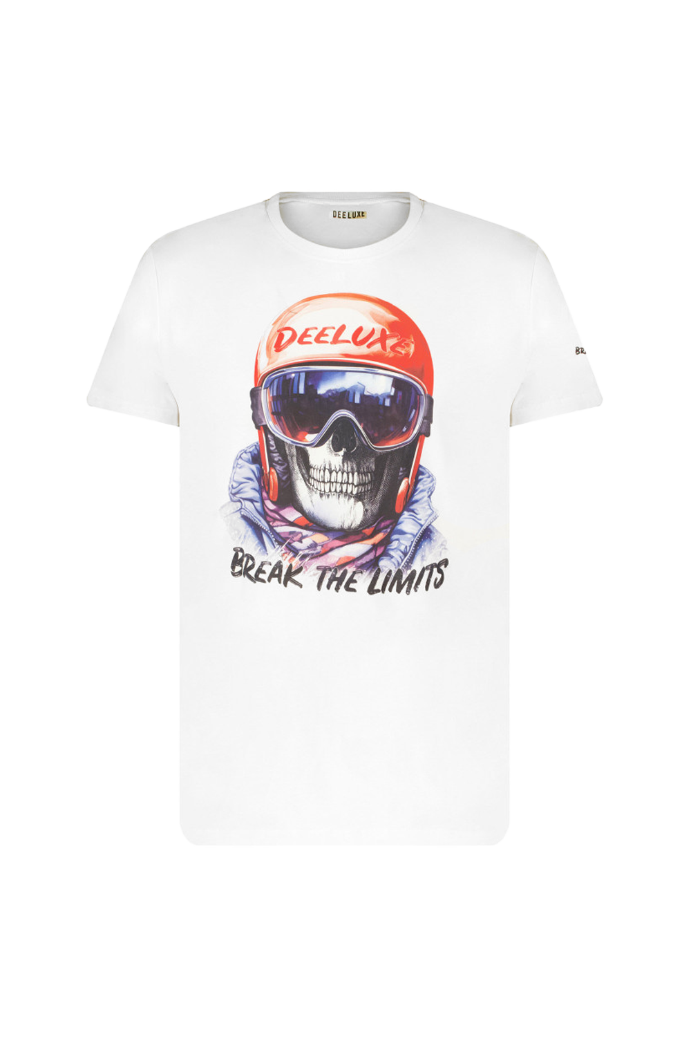 Deeluxe Snow Men's Short-Sleeved T-Shirt: Rock Spirit, Ski Helmet Skull