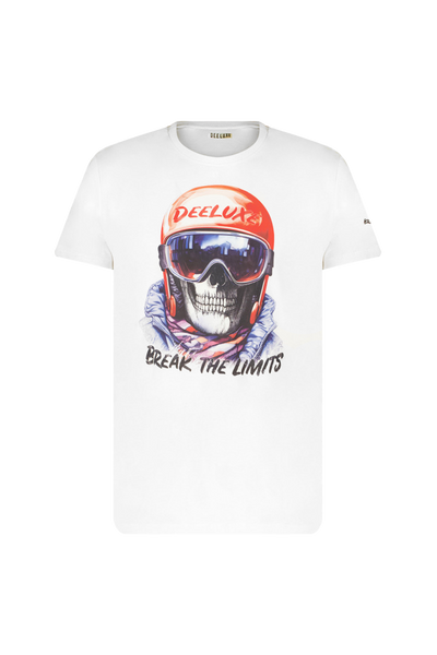 Deeluxe Snow Men's Short-Sleeved T-Shirt: Rock Spirit, Ski Helmet Skull